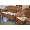 Image 3 : THREE PIECE WICKER CHAIR SET