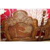 Image 2 : WALNUT KINGSIZE HEADBOARD WITH RATTAN INSERTS