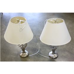 PAIR OF METAL DECORATIVE LAMPS