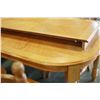 Image 3 : OAK DINING TABLE WITH LEAF AND FOUR CHAIRS