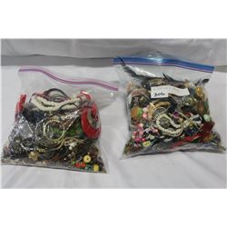 TWO LARGE BAGS OF JEWELLRY
