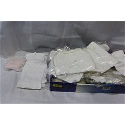 VARIOUS WHITE LINEN GIFT BAGS