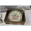 Image 1 : BOX OF COLLECTIBLE CHINA AND HAND PAINTED VINTAGE FIGURES