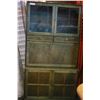 Image 1 : PAINTED GREEN 2-PIECE DROPLEAF DESK