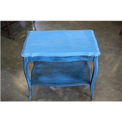 BLUE PAINTED FRENCH PROVINCAL ENDTABLE