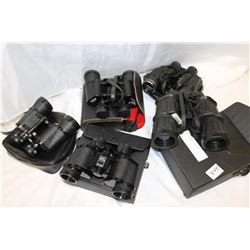 FIVE PAIR OF BINOCULARS