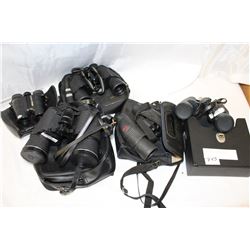 FIVE PAIRS OF BINOCILARS