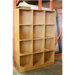 WOOD CUBICLE SHELF UNIT