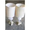 Image 1 : PAIR OF DECORATIVE WHITE LAMPS