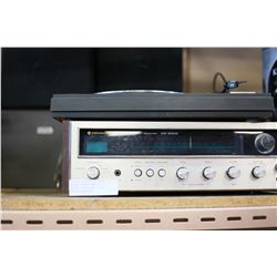 KENWOOD STEREO AMPLIFIER RECORD PLAYER AND DIGITAL FIDELITY SPEAKERS