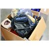 Image 2 : TWO BOXES OF PURSES COLLECTIBLES JEWELLRY BOX AND ESTATE GOODS