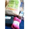 Image 1 : BOX OF BED SHEETS AND FOAM CUSHION