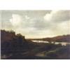 Image 1 : Dutch School, Mid-17th Century, Figures Beside a River in a, Rolling Landscape, Signed with...