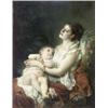 Image 1 : Adolphe Jourdan (French 1825-1889), Mother and Child, Signed A. Jourdan l.r., Oil on canvas...