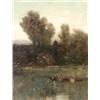 Image 1 : Benjamin Foster, (American 1852-1926), Autumn Landscape at Sunset, Signed Ben Foster l.r....