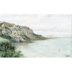 Walter Paris (American 1842-1906), Rocky Shoreline, Signed W. Paris and dated 1893 l.r., Wa...