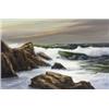 Image 1 : Earl Collins (American b. 1925), Seascape at Sunset, Signed Earl Collins l.r., Oil on canva...