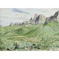 Chester Leich (American b. 1889), Group of Two Works, A. View from Our Adobe House, Signed...