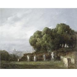 Robert Maione (American b. 1932), View from the Palatine, Signed Maione l.l., Oil on canvas...