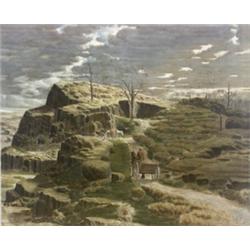 William Lindsey Taylor (American 20th Century), Weehawken Stone Quarry, Signed WL Taylor l.r....