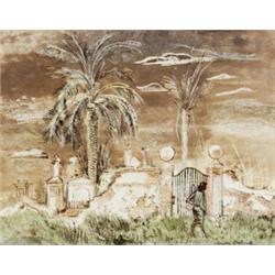 Aaron Bohrod (American 1907-1992), New Orleans Graveyard, Signed Aaron Bohrod l.r., Oil on...
