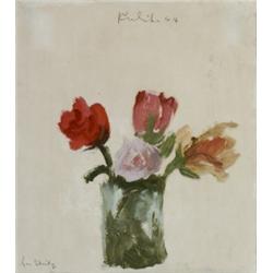 No Lot, Robert M. Kulicke (American b. 1924), Group of Two Works, A. Floral Still Life, S...