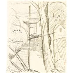 Oscar Florianus Bluemner (American 1867-1938), Two Works, A. Second River at Berkeley Avenue...