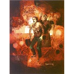 Yankel Ginzburg (American b. 1945), The Cry, Signed Y. Ginzburg l.r., Oil on canvas, 12 x...