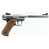 Image 1 : Ruger 40112 Mark IV Competition Single/Double 22 Long Rifle (LR) 6.88" 10+1 Laminate Wood Grip Stain