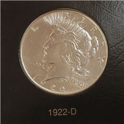 1922-D Peace Silver Dollar