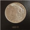 Image 1 : 1922-D Peace Silver Dollar