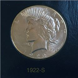 1922-S Peace Silver Dollar