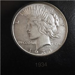 1934 Peace Silver Dollar