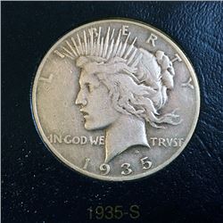 1935-S Peace Silver Dollar
