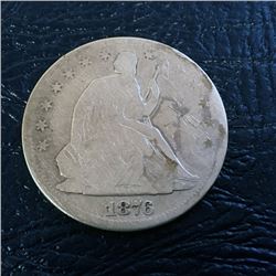 1876-S Seated Liberty Silver Half Dollar