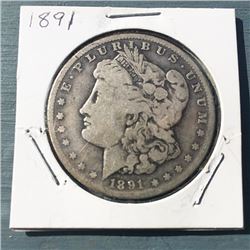 1891-O Morgan Silver Dollar