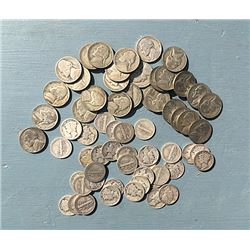 Silver Mercury Dimes and Jefferson Nickels