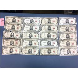 $5 Red Seal Series Bills