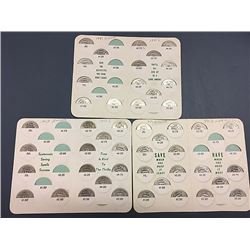 3 Terryville Trust Books, Silver Washington Quarters