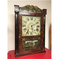 Eli Terry, Jr. Stenciled Column and Splat Shelf Clock