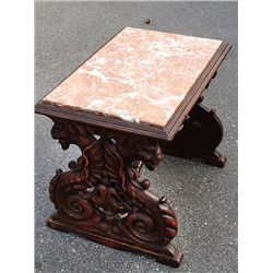 Karpen Griffin Carved Marble Top Coffee Table