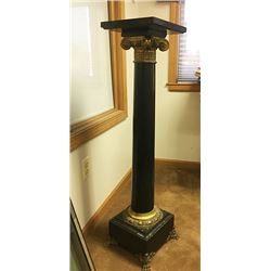 French Empire Black Marble Pedestal