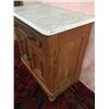 Image 9 : Chestnut and Walnut Marble top Commode - St. Jude's