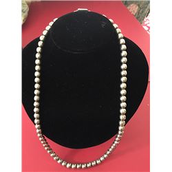 24" Sterling Silver Beads Necklace