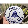 Image 1 : Antique Telephone Sign, Enameled
