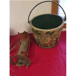 Country Bucket and Vintage Pump
