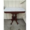 Image 1 : Walnut Eastlake Style Marble Top Table