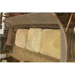 Antique Wicker Love Seat