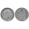 Edward VII,  Silver ½ Rupee,  1909,  Calcutta Mint