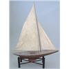 Image 1 : A large pond yacht, 1930’s, with wood hull, lead-weighted keel painted red, features include oper...